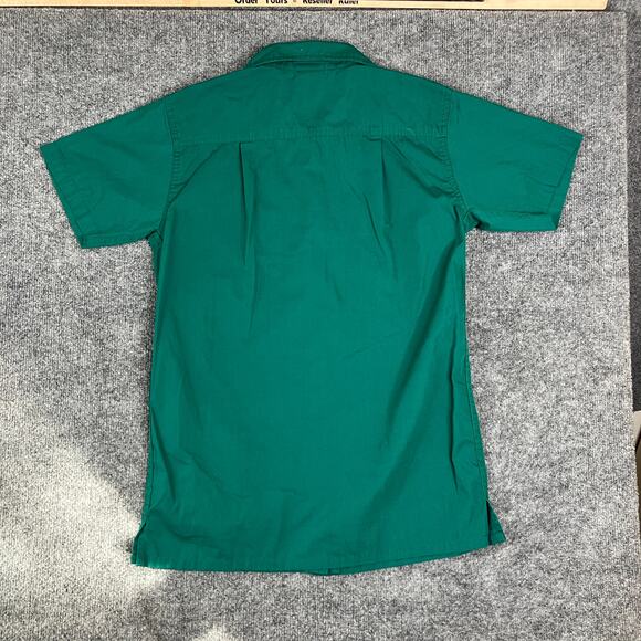 O'Reilly Auto Parts Shirt Womens Size S Green Short Sleeve Button Work Uniform - Picture 7 of 8